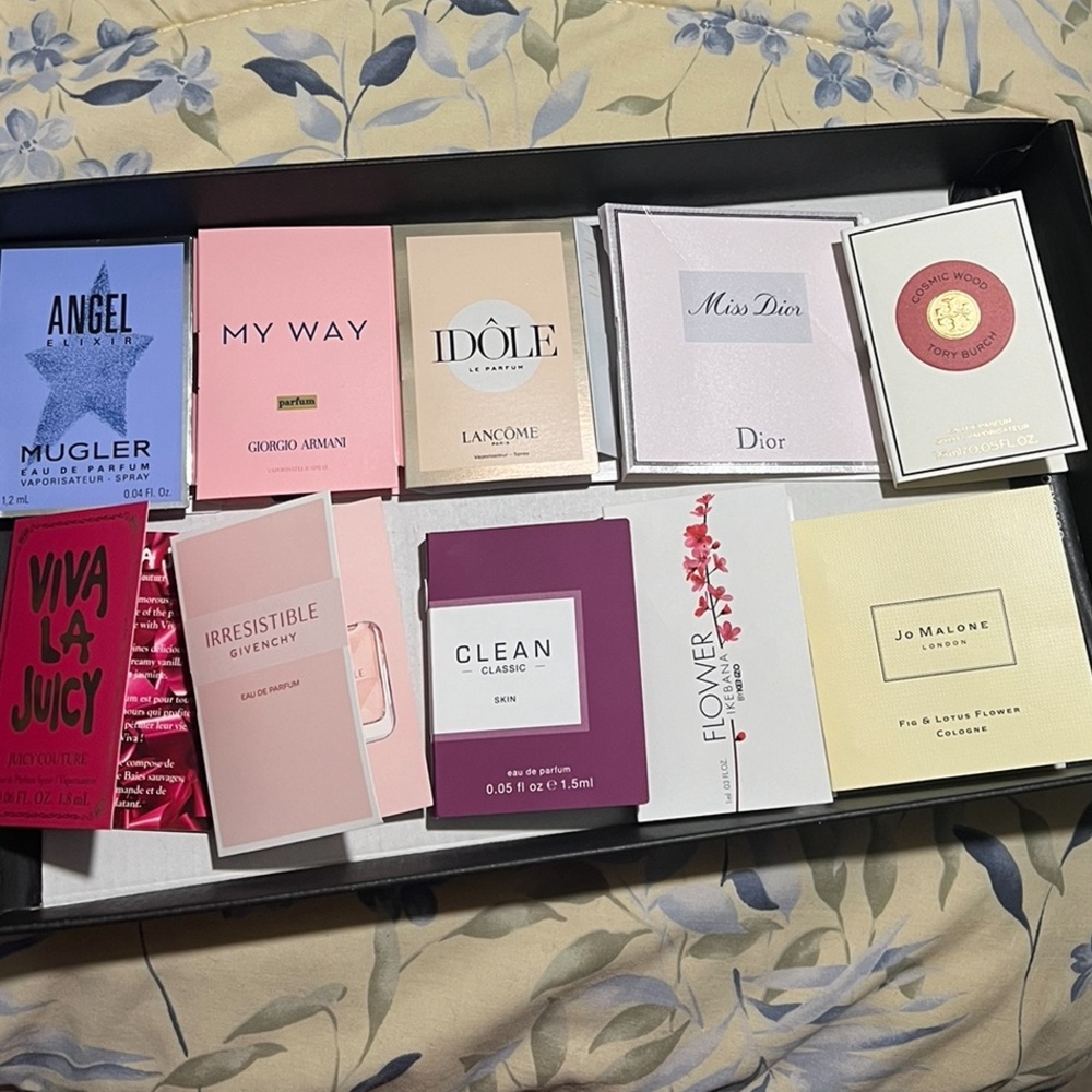 Women’s designer travel sampler set bundle of 11 Dior Angel Jo malone Tory burch